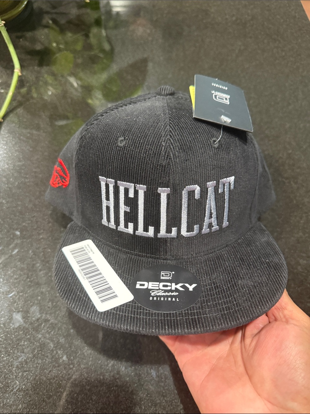 Decky Hellcat Black Corduroy Snapback Hat
